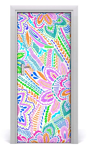 Samolepiace fototapety na dvere kvetinový vzor 85x205 cm