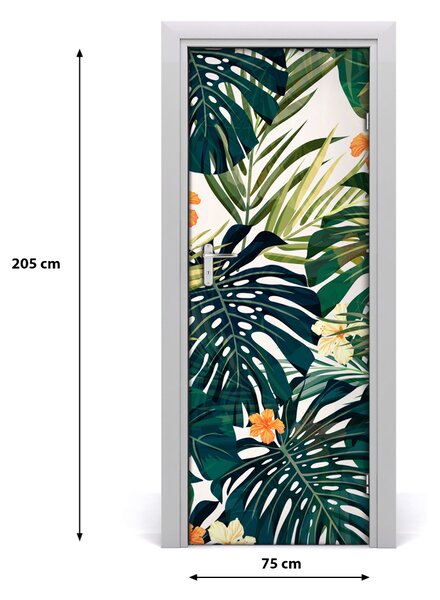 Samolepiace fototapety na dvere havajský vzor 75x205 cm