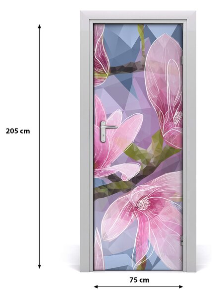 Samolepiace fototapety na dvere magnólia 75x205 cm