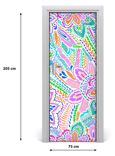 Samolepiace fototapety na dvere kvetinový vzor 75x205 cm