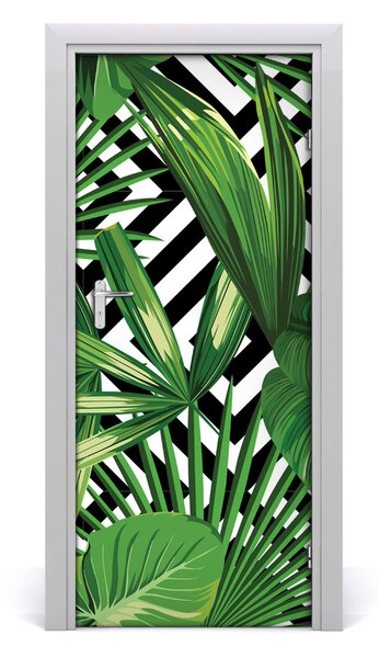 Samolepiace fototapety na dvere tropické lístia 85x205 cm