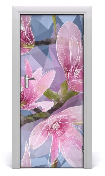 Samolepiace fototapety na dvere magnólia 85x205 cm