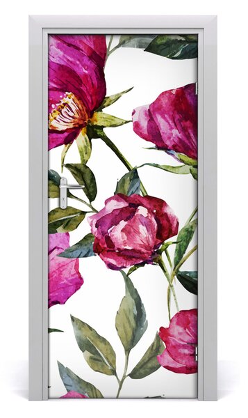Samolepiace fototapety na dvere mak 85x205 cm