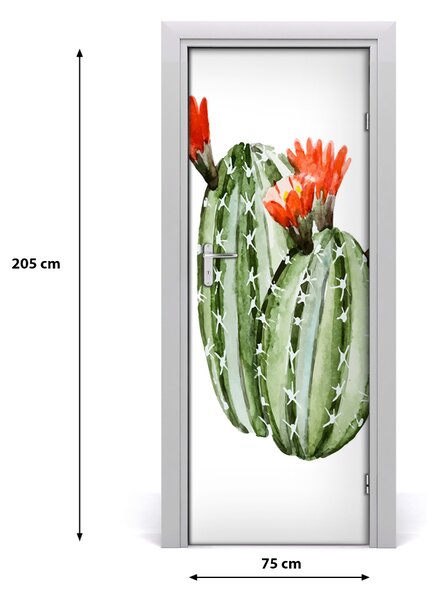 Samolepiace fototapety na dvere kaktusy 75x205 cm