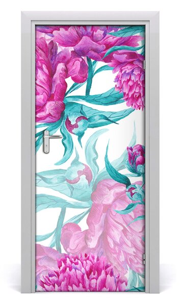 Samolepiace fototapety na dvere pivonky 85x205 cm