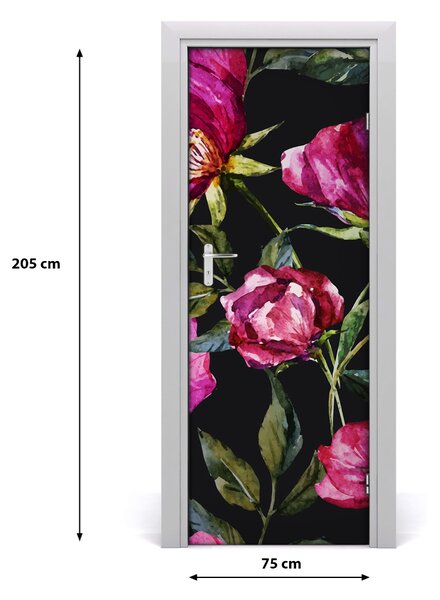 Samolepiace fototapety na dvere mak 75x205 cm