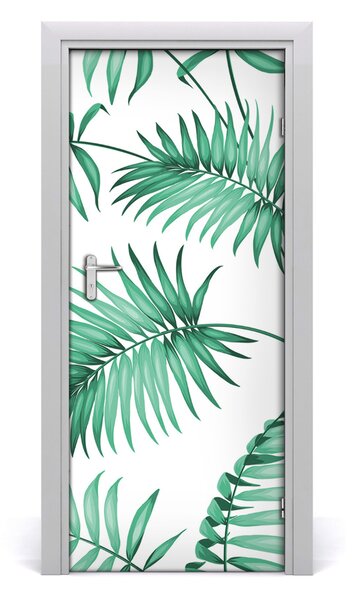 Samolepiace fototapety na dvere tropické lístia 85x205 cm