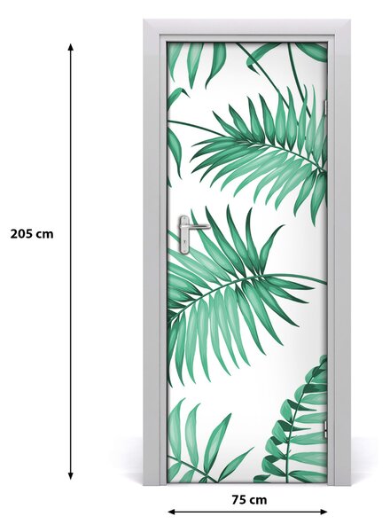 Samolepiace fototapety na dvere tropické lístia 75x205 cm