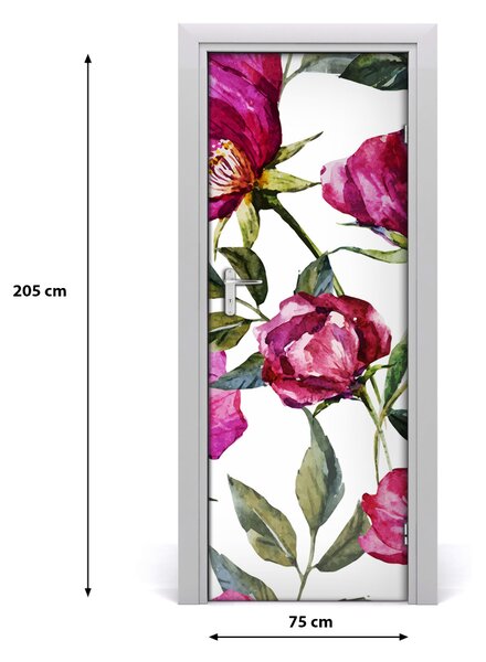 Samolepiace fototapety na dvere mak 75x205 cm