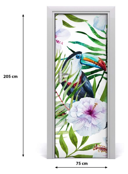 Samolepiace fototapety na dvere havajský vzor 75x205 cm