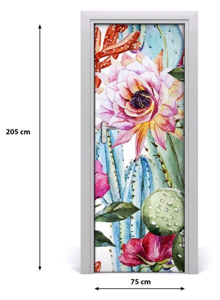 Samolepiace fototapety na dvere kaktusy 75x205 cm