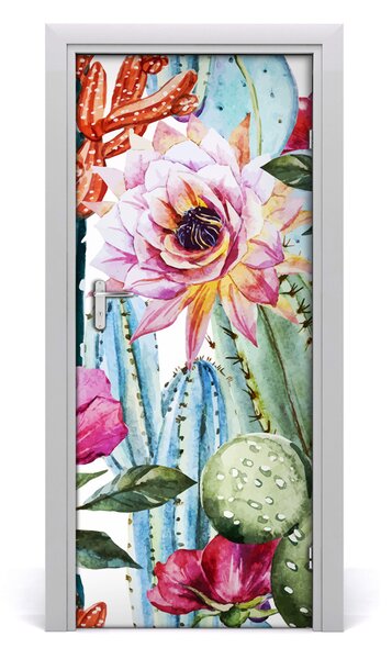Samolepiace fototapety na dvere kaktusy 85x205 cm