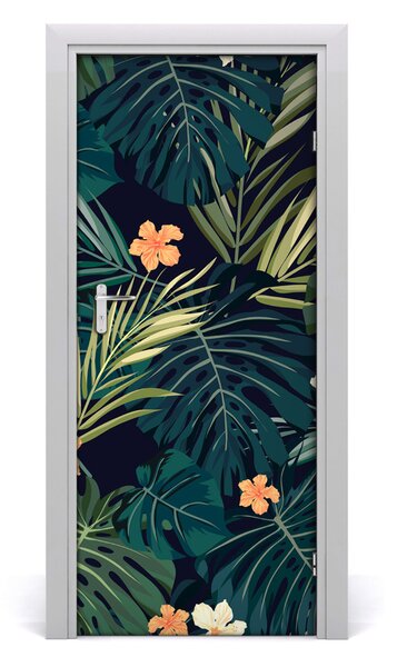 Samolepiace fototapety na dvere havajskej kvety 85x205 cm