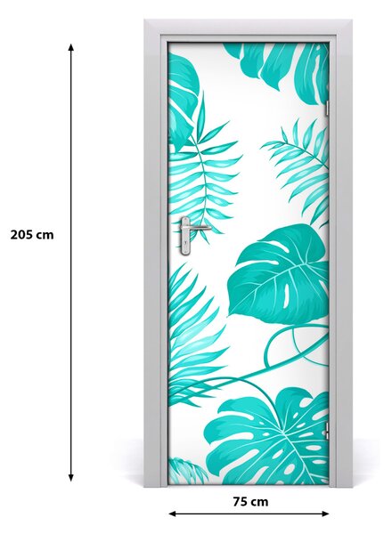 Samolepiace fototapety na dvere tropické lístia 75x205 cm