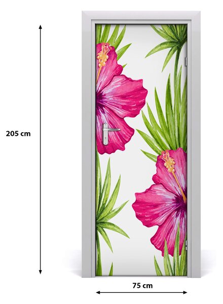 Samolepiace fototapety na dvere havajský vzor 75x205 cm