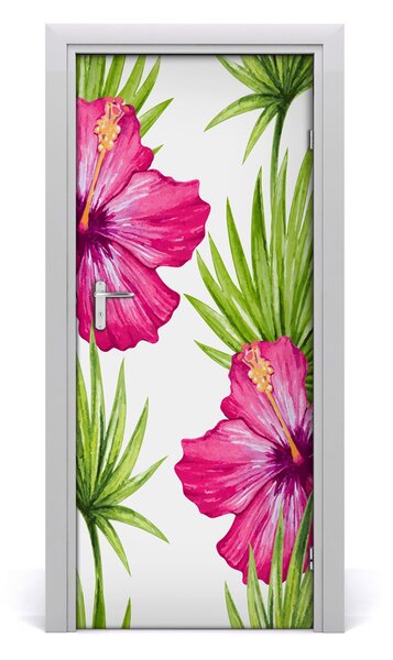 Samolepiace fototapety na dvere havajský vzor 85x205 cm