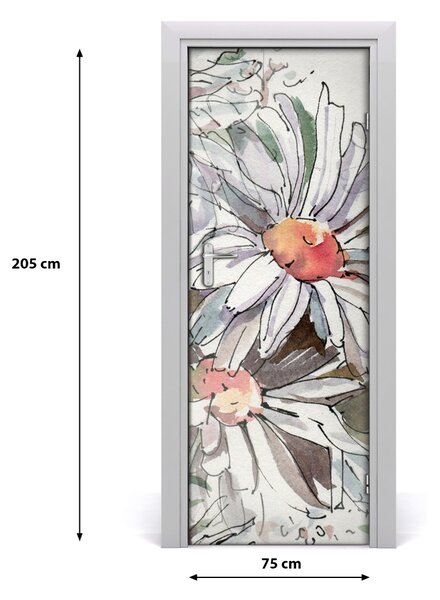 Samolepiace fototapety na dvere sedmokrásky 75x205 cm