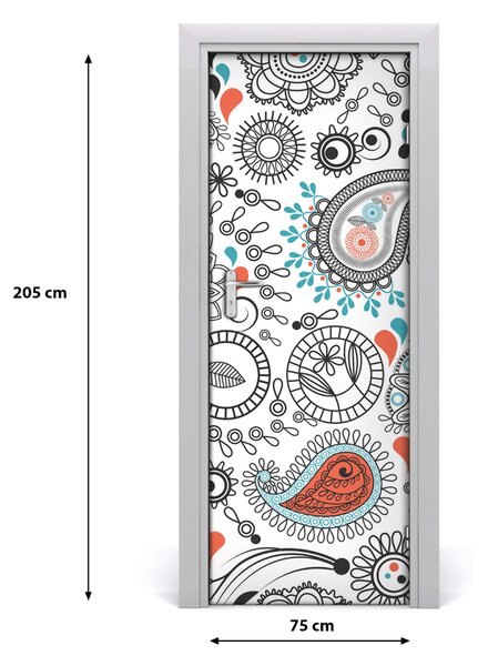 Samolepiace fototapety na dvere ornamenty 75x205 cm