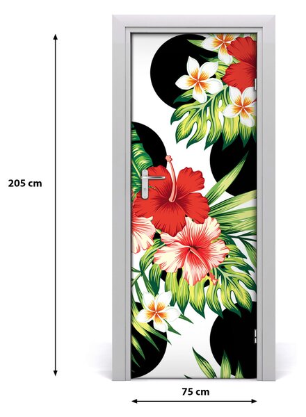 Samolepiace fototapety na dvere havajský vzor 75x205 cm