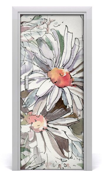 Samolepiace fototapety na dvere sedmokrásky 85x205 cm