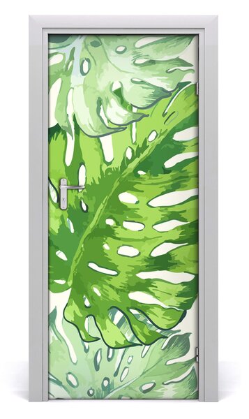 Samolepiace fototapety na dvere tropické lístia 85x205 cm