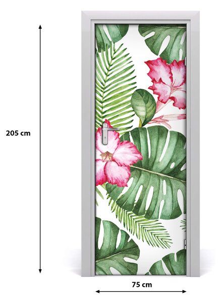 Samolepiace fototapety na dvere havajský vzor 75x205 cm