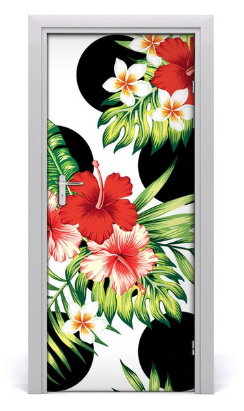 Samolepiace fototapety na dvere havajský vzor 85x205 cm