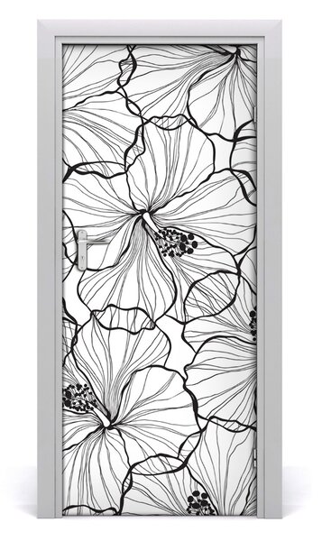 Samolepiace fototapety na dvere hibiskus 85x205 cm