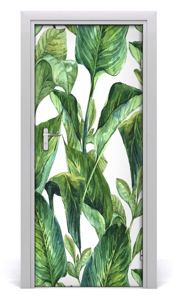 Samolepiace fototapety na dvere tropické lístia 85x205 cm