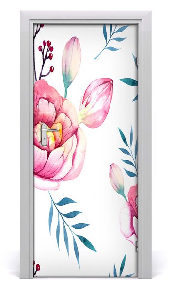 Samolepiace fototapety na dvere pivonky 85x205 cm
