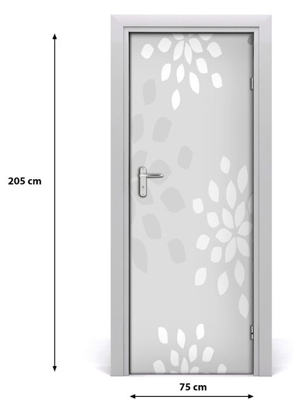 Samolepiace fototapety na dvere kvetinový vzor 75x205 cm