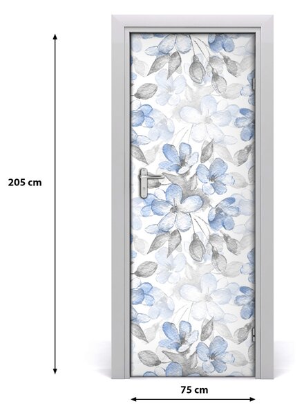 Samolepiace fototapety na dvere kvetinový vzor 75x205 cm