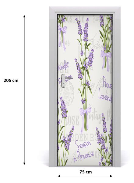 Samolepiace fototapety na dvere levanduľa 75x205 cm