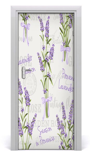 Samolepiace fototapety na dvere levanduľa 85x205 cm