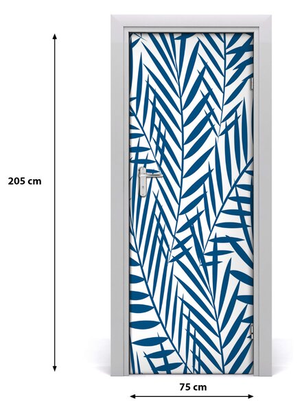 Samolepiace fototapety na dvere tropické lístia 75x205 cm