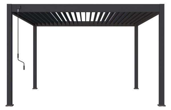 Ratanea Bioklimatická pergola POSITO 4x3m antracit - voľne stojaca dodanie: BEZ MONTÁŽE