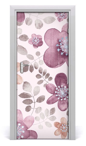 Samolepiace fototapety na dvere kvetinový vzor 85x205 cm