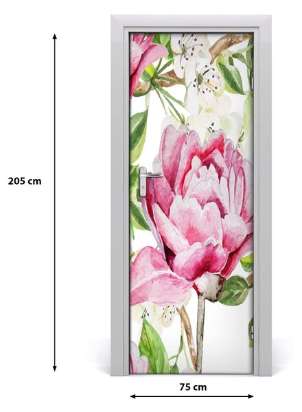 Samolepiace fototapety na dvere pivonka 75x205 cm
