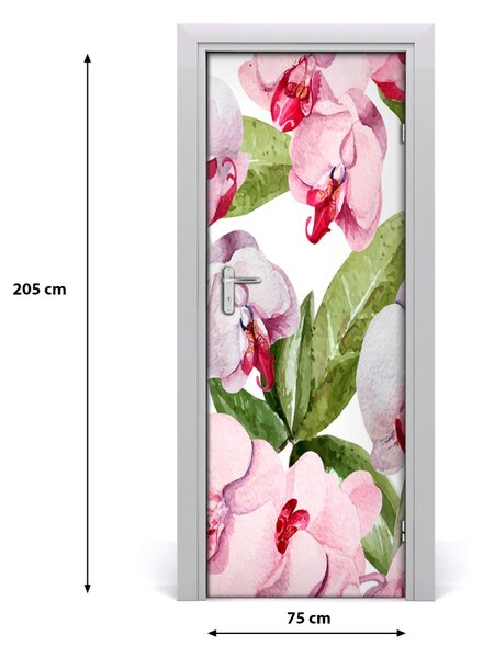 Samolepiace fototapety na dvere orchidea 75x205 cm