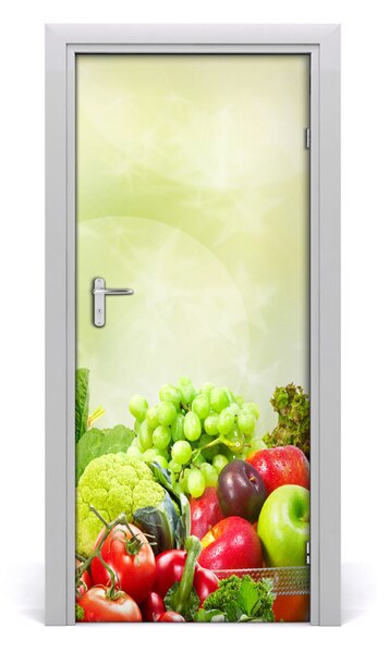 Samolepiace fototapety na dvere zelenina a ovocie 85x205 cm
