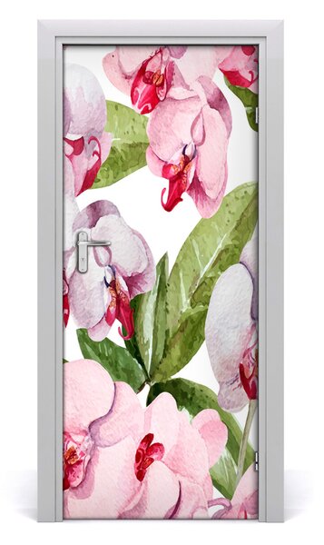 Samolepiace fototapety na dvere orchidea 85x205 cm