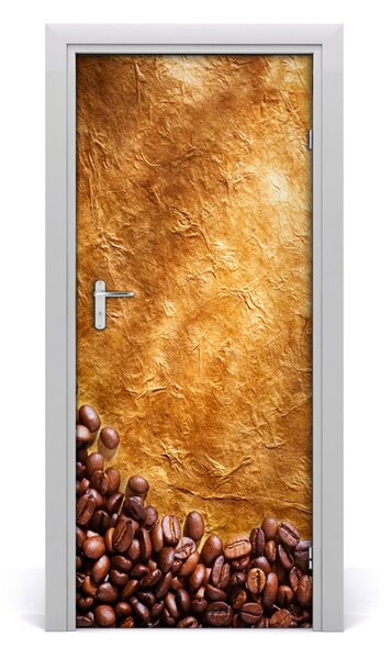 Samolepiace fototapety na dvere zrnká kávy 85x205 cm