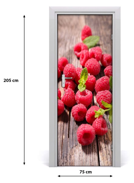 Samolepiace fototapety na dvere maliny 75x205 cm