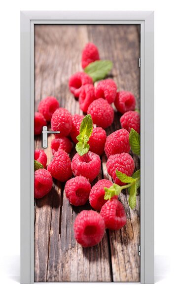 Samolepiace fototapety na dvere maliny 85x205 cm