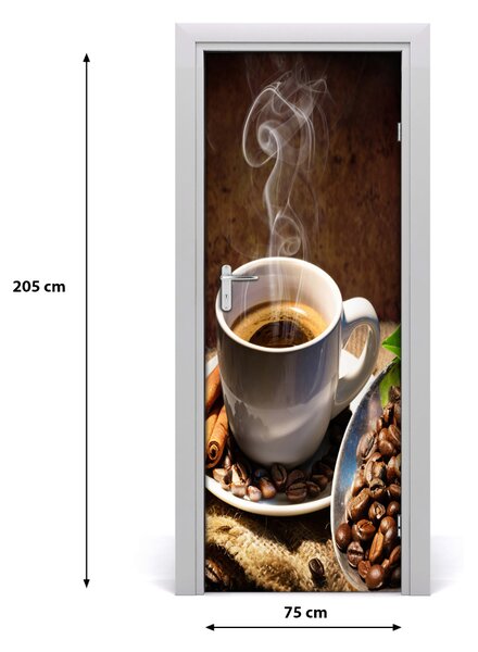 Fototapeta na dvere samolepiace šálka kávy 75x205 cm