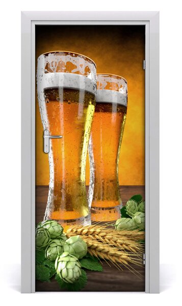 Fototapeta na dvere samolepiace dva poháre piva 85x205 cm