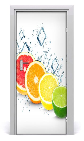 Samolepiace fototapety na dvere citrusy 85x205 cm