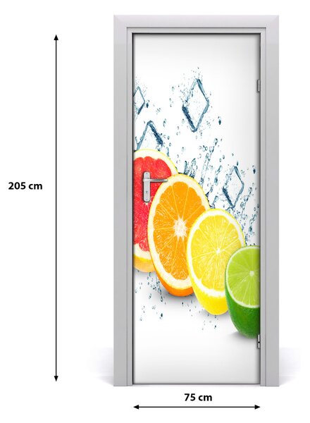 Samolepiace fototapety na dvere citrusy 75x205 cm