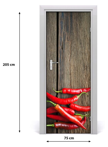 Fototapeta na dvere samolepiace chilli 75x205 cm