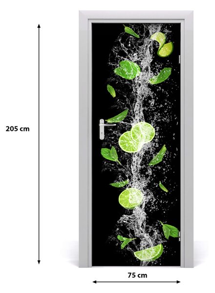 Fototapeta na dvere do domu samolepiace limetky 75x205 cm